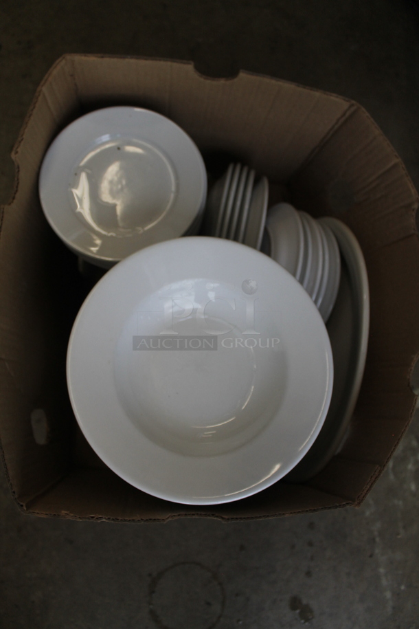 ALL ONE MONEY! Lot of Various Items Including White Plates and Pasta Plates - Image 1 of 4