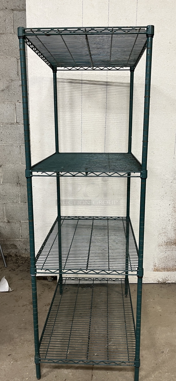 Green Epoxy 3 Shelf Rack - Image 2 of 2
