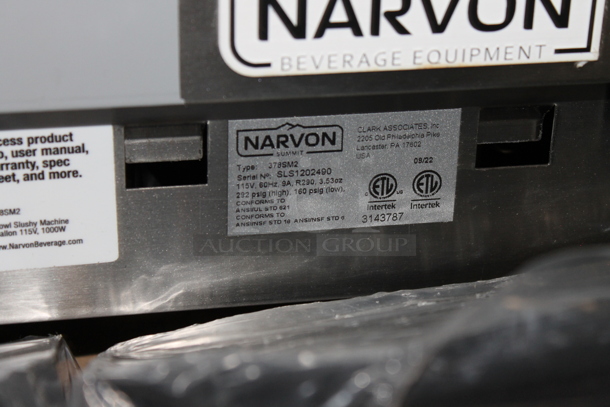 BRAND NEW SCRATCH AND DENT! 2022 Narvon 378SM2 Stainless Steel Commercial Countertop 2 Hopper Slushie Machine. 115 Volts, 1 Phase. Tested and Working! - Image 5 of 7