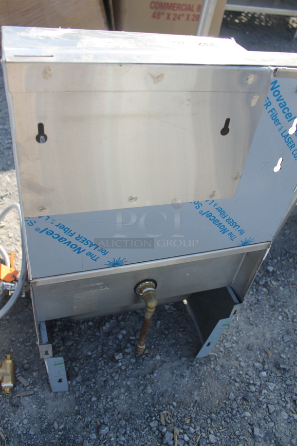 BRAND NEW! Advance Tabco Stainless Steel Commercial Single Bay Wall Mount Sink w/ Faucet and Cabinet. - Image 9 of 12