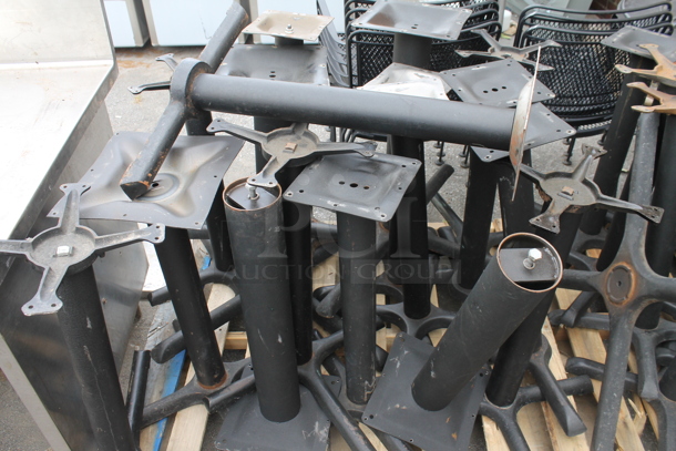 ALL ONE MONEY! TWO PALLET LOT of Various Black Metal Table Bases. - Image 3 of 4