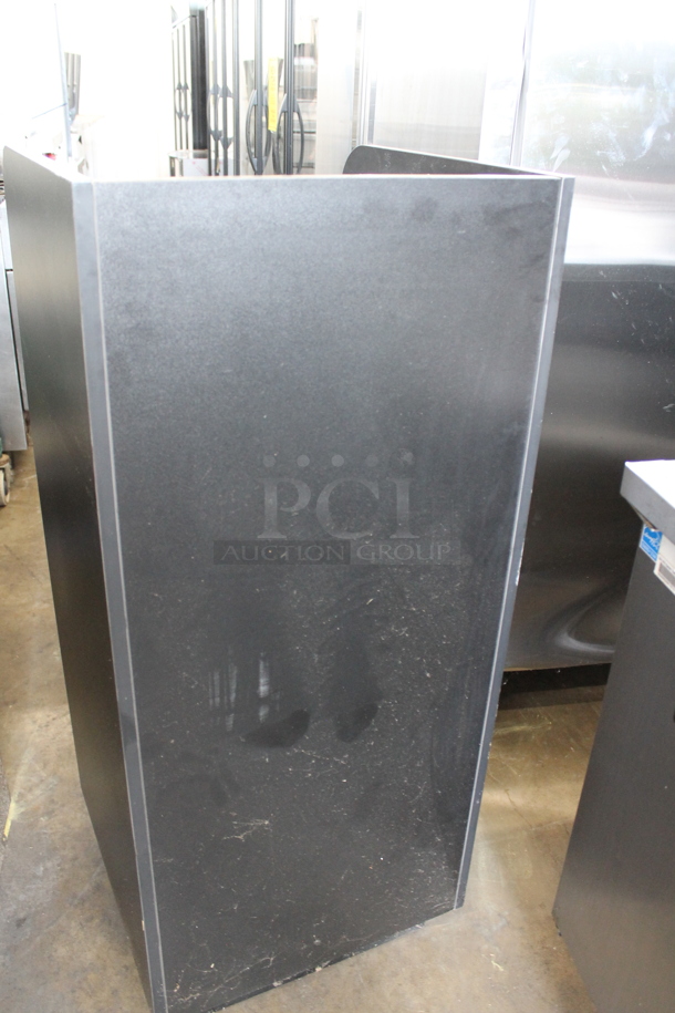 Black Trash Can Shell w/ Trash Deposit Flap and Door. - Image 4 of 4