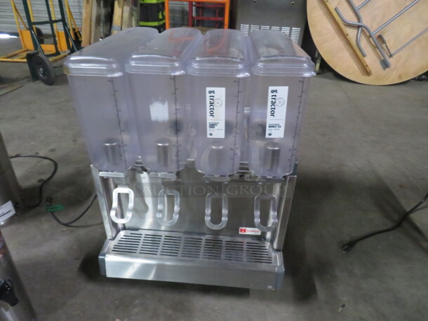 One Crathco Mini Quad Simplicity Bubbler Series Quadruple 2.4 Gallon Cold Beverage Dispenser With Agitation Function. 120 Volt. Model# CS-4E/2D/3D 16. 20X17X28 - Image 1 of 4