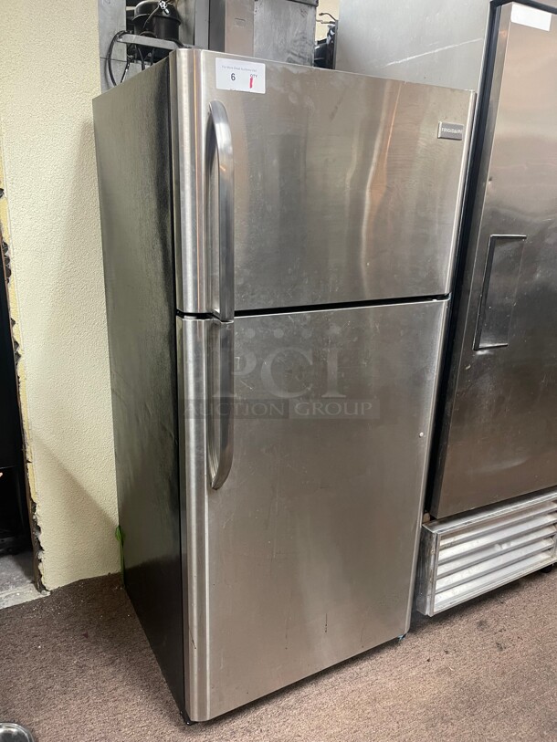 Working! Electrolux Frigidaire 20.5 cu. ft. Top Freezer Refrigerator in Stainless Steel 115 Volt Tested and Working! 30x34x68