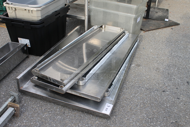 ALL ONE MONEY! Lot of 4 Stainless Steel Tabletops and 2 Under Shelves. Includes 48x30x6.5 tabletop - Image 2 of 7
