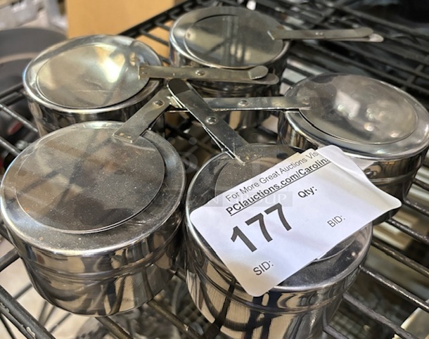 Silver Metal Sterno Holders, 5 x Bid - Image 1 of 1