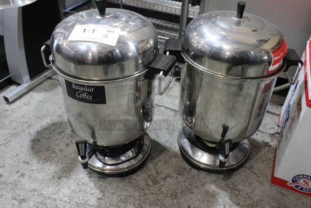 2 Stainless Steel Automatic Percolators. 2 Times Your Bid! - Image 1 of 4