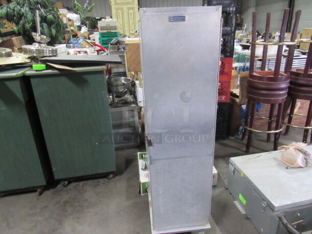 One Aluminum Lockwood Cabinet. 16X22X60
