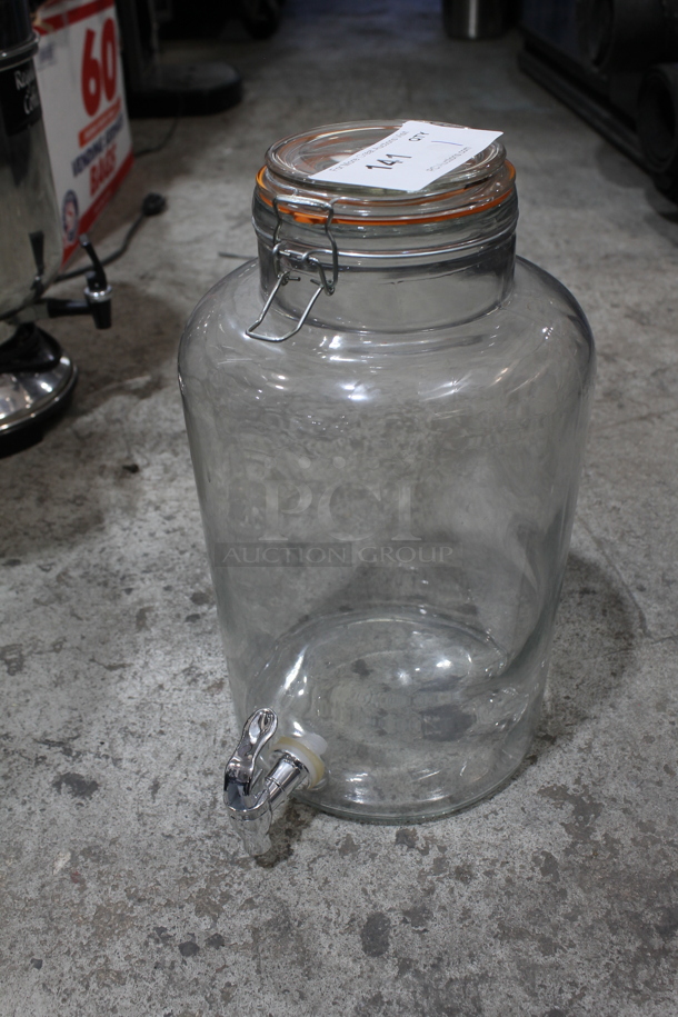 Glass Beverage Jar. - Image 1 of 2
