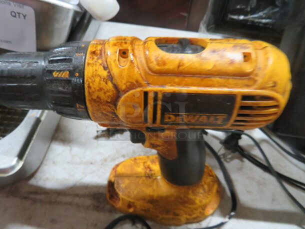 One DeWalt Cordless Drill With Battery And Charger. - Image 2 of 3