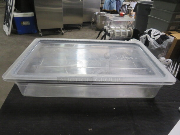 Cambro Full Size 4 Inch Deep Food Storage Container With Lid. 3XBID