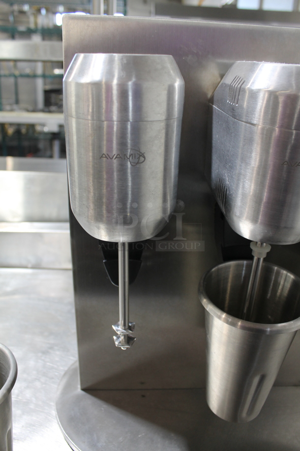 AvaMix DM-B-30C Stainless Steel Commercial Countertop 3 Head Drink Mixer. 120 Volts, 1 Phase. Tested and Working! - Image 2 of 4