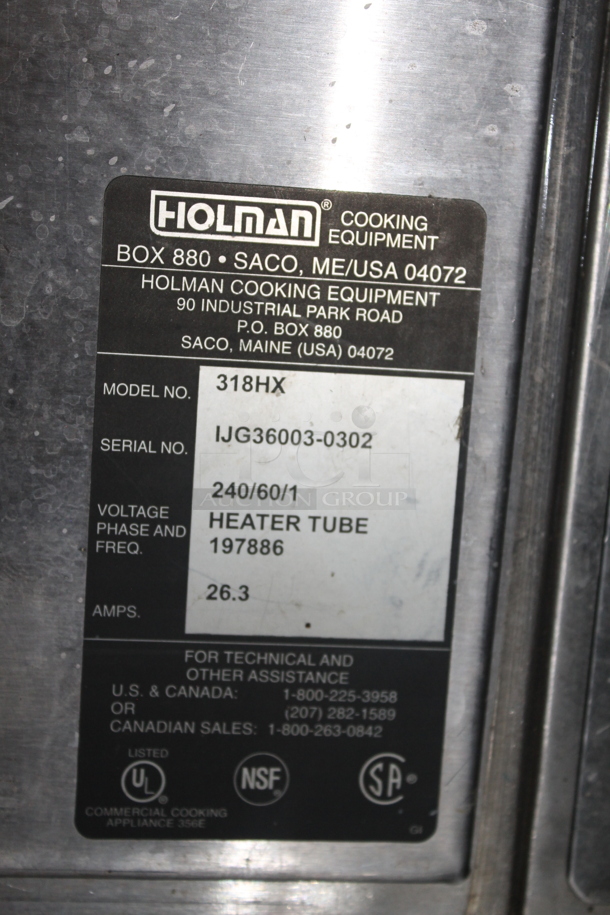 Holman 318HX Stainless Steel Commercial Countertop Electric Powered Conveyor Pizza Oven. 240 Volts, 1 Phase.  - Image 8 of 11