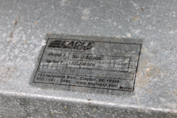Eagle Stainless Steel Commercial Table w/ Back Splash and 2 Under Shelves on Commercial Casters. - Image 4 of 5