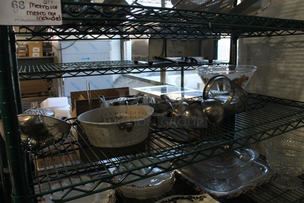 ALL ONE MONEY! Metro Lot of Various Items Including Stainless Steel Drop In Bins, Trays and Dishes. Metro Shelf Not Included. - Image 5 of 7