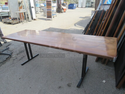 One Aluminum Folding Table By Southern Aluminum, With  Bronze Color Swirl  Finish. 96X30X30