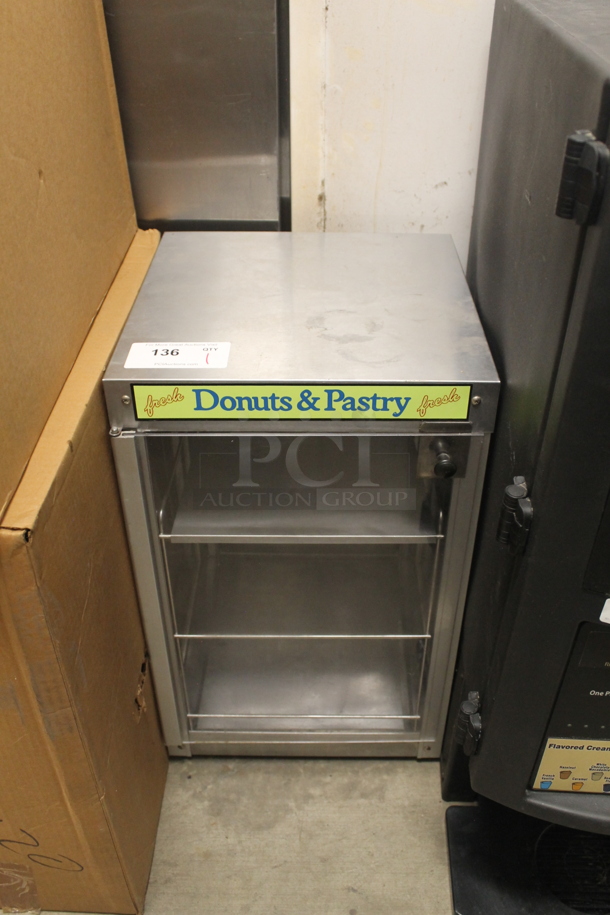 Commercial Stainless Steel Countertop Dry Bakery Display Case.