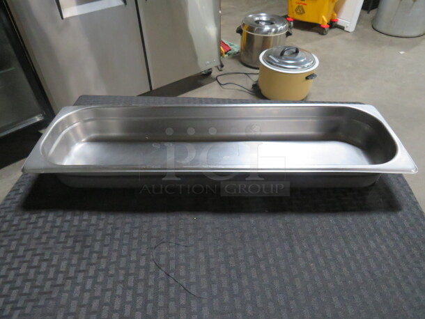 One Half Size Long 2.5 Inch Deep Hotel Pan.