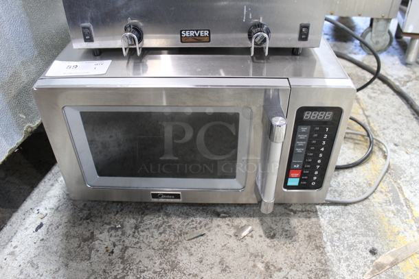 Midea 1025F1A Stainless Steel Commercial Countertop Microwave Oven. 120 Volts, 1 Phase. - Image 1 of 4