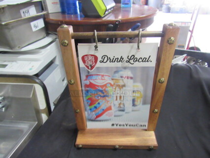 Wooden Table Top Drink Menu Holder. 10XBID
