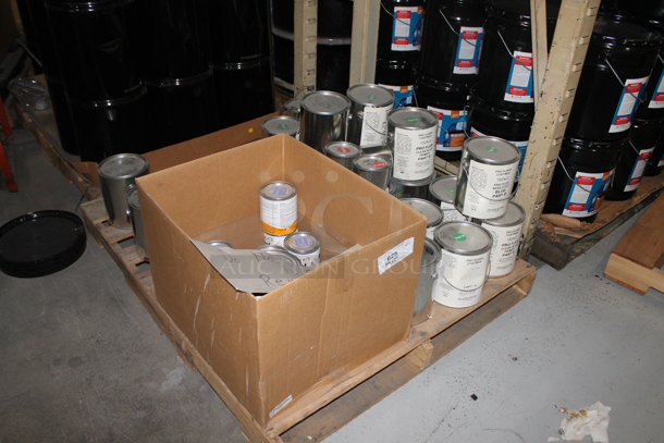 ALL ONE MONEY! PALLET LOT w/ Various Buckets Including Pro flex Clear Blue Primer Part B. BUYER MUST REMOVE. - Image 2 of 5