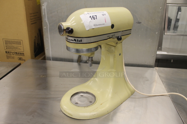 Kitchen Aid X45 Yellow Electric Stand Mixer Without Bowl. 115V. Tested and Working!