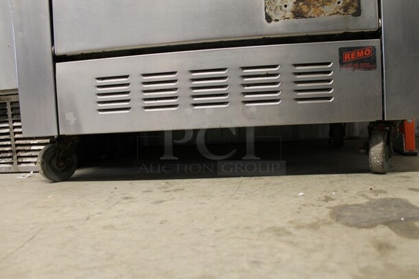 Garland H286 Stainless Steel Commercial Natural Gas Powered 6 Burner Range w/ Oven, Over Shelf and Back Splash.  - Image 4 of 8