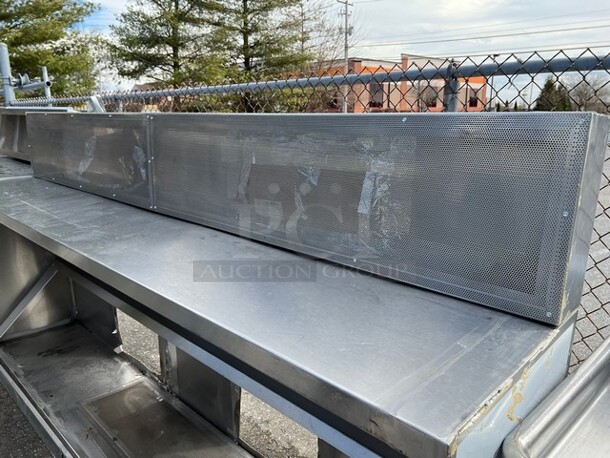 10.5' Stainless Steel Commercial Grease Hood w/ Make Up Fan. 124x58x24 - Image 2 of 4