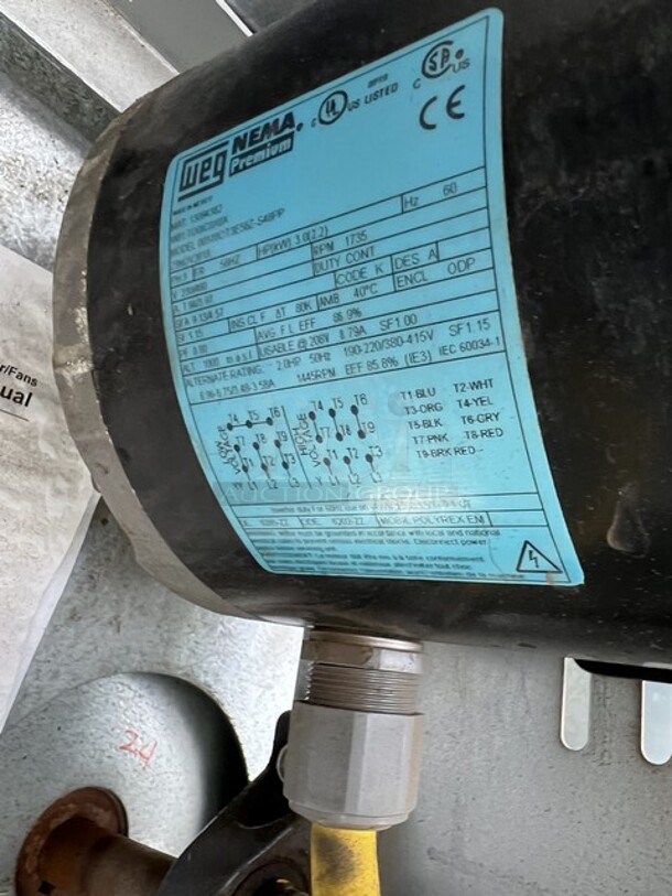 Metal Commercial Mushroom Fan Exhaust. 208 Volts, 3 Phase. 44x44x40 - Image 4 of 5