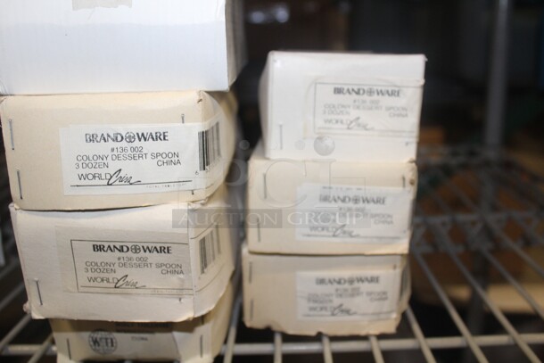 NEW IN BOX! 7 Boxes (36 Count Each) Brandware Colony Dessert Spoons. 7X Your Bid!  - Image 3 of 4