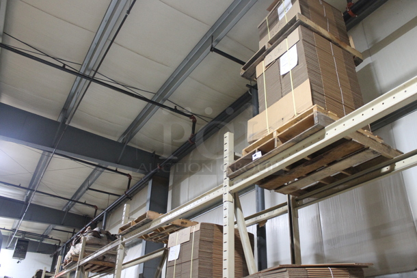 ALL ONE MONEY! TWO PALLET LOT of BRAND NEW Cardboard Boxes and 3 Extra Pallets. BUYER MUST REMOVE. - Image 1 of 5