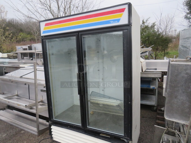 One True 2 Door Refrigerated Glass Merchandiser With 6 Racks. Working Not Cold. Model# GDM-49. 115 Volt. 54X30X79 - Image 2 of 2