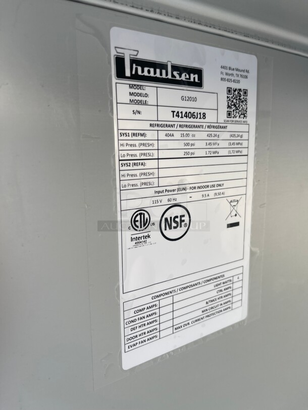 2020! Traulsen G12010 30 inch One Section Reach In Commercial Freezer, (1) Solid Door, 115v Tested and Working! 30x34x83 - Image 7 of 8