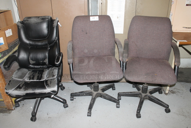 3 Various Office Chairs on Casters. 3 Times Your Bid! - Image 1 of 6