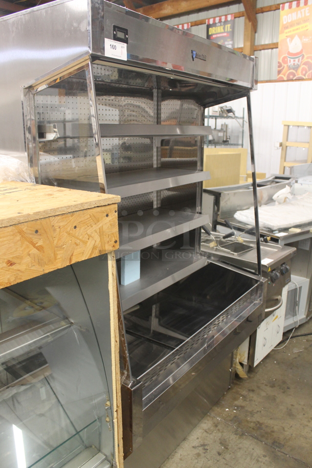 BRAND NEW SCRATCH AND DENT! CustomCool GC48R Metal Commercial Floor Style Open Grab N Go Merchandiser w/ Metal Shelves. 115 Volts, 1 Phase. Does Not Come w/ Remote Compressor. - Image 2 of 7