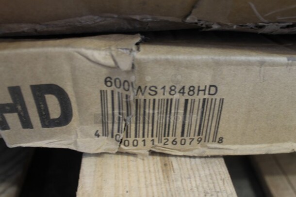 BRAND NEW SCRATCH AND DENT! Regency 600WS1848HD 16 Gauge Stainless Steel 18" x 48" Heavy Duty Wall Shelf - Image 3 of 3