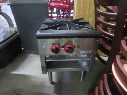 One NEW Motak 1 Burner Natural Gas Stock Pot Range. Model# MSP-1-N. 18X21X24