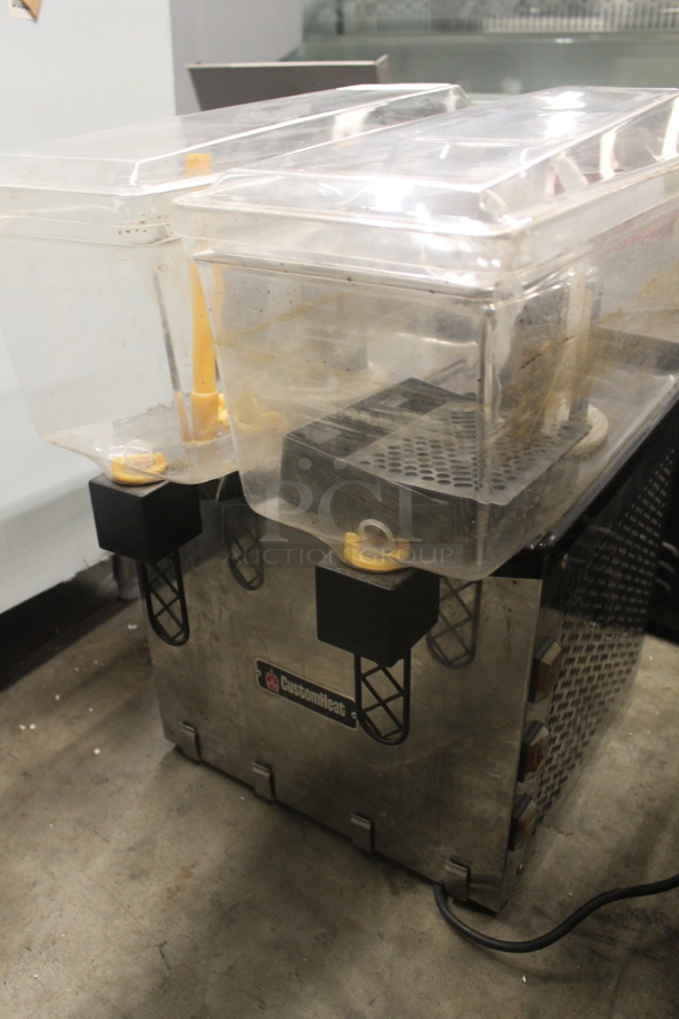 CustomHeat RSDM-160001 B1 Stainless Steel Commercial Countertop 2 Hopper Refrigerated Beverage Machine. 110 Volts, 1 Phase. Tested and Powers On But Does Not Get Cold - Image 3 of 4