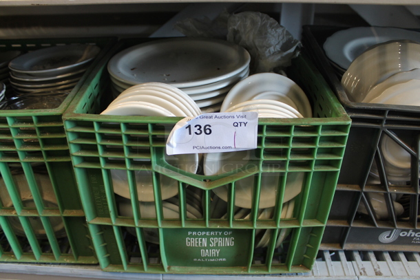 ALL ONE MONEY! Lot of Ceramic Plates in Crate - Image 1 of 4