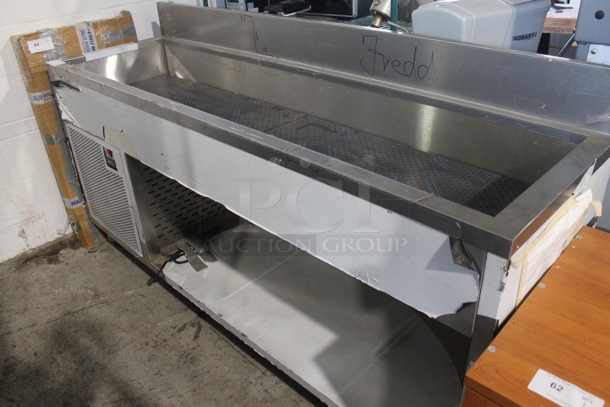BRAND NEW SCRATCH AND DENT! CustomCool FDM-78SC Stainless Steel Commercial Refrigerated Buffet Station w/ Under Shelf. 115 Volts, 1 Phase. Tested and Working! - Image 1 of 5