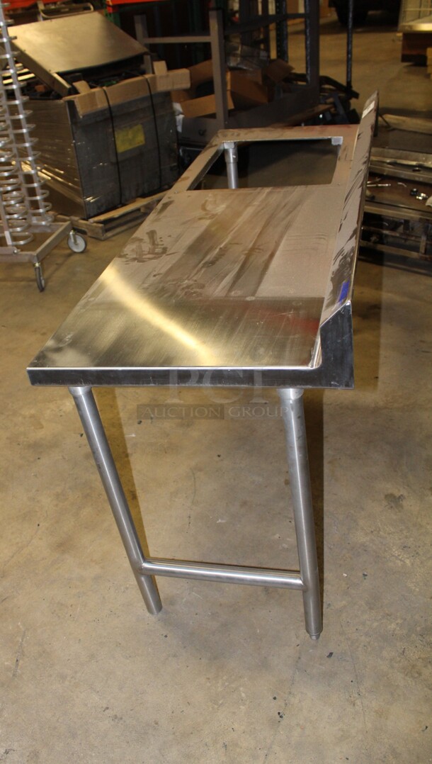NICE! Commercial Stainless Steel Work Table With Sink Cutout. 66x24x39 - Image 2 of 3
