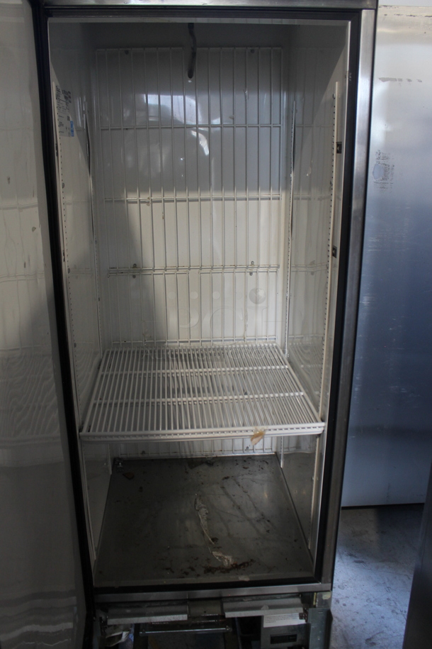 2013 True T-23F ENERGY STAR Stainless Steel Commercial Single Door Reach In Freezer w/ Poly Coated Racks on Commercial Casters. 115 Volts, 1 Phase. Tested and Working! - Image 2 of 3