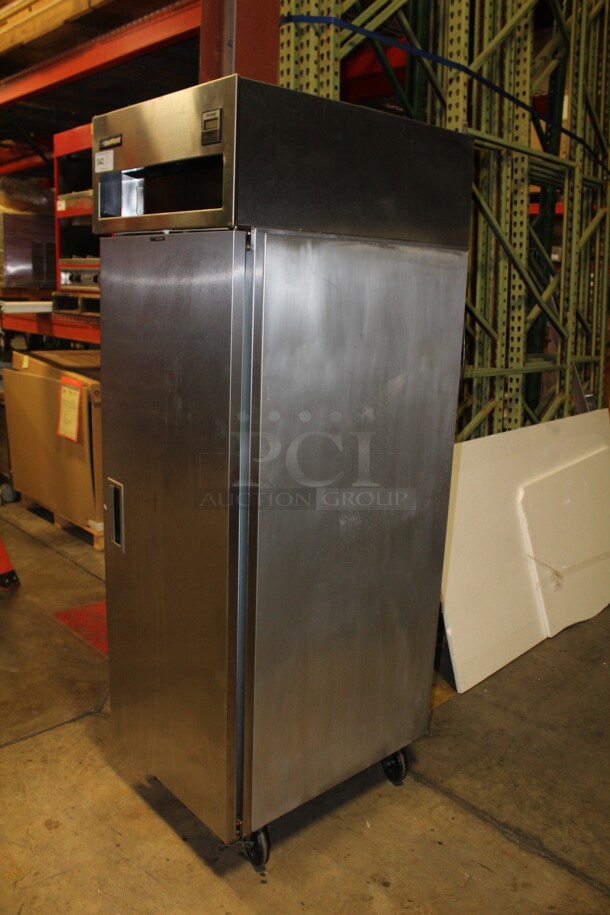 LIKE NEW! Delfield Commercial Stainless Steel Single Door Reach In Freezer On Casters. 26x33x79. 115V/60Hz. Working When Pulled! - Image 3 of 6
