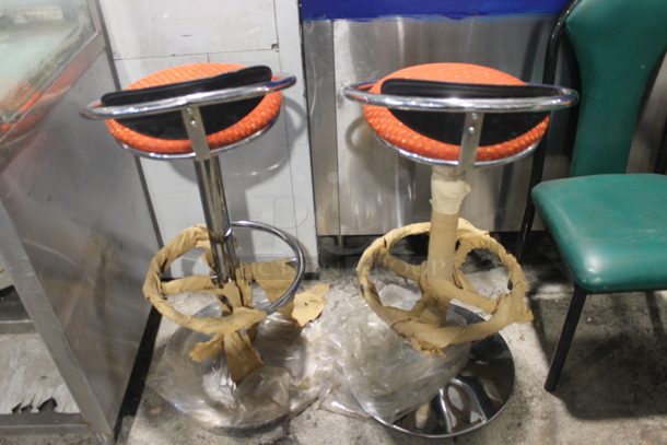 2 BRAND NEW! Bar Height Stools w/ Foot Rest Bar. 2 Times Your Bid! - Image 4 of 4