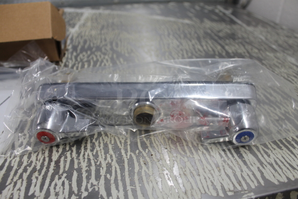 BRAND NEW IN BOX! Krowne 13-81L Stainless Steel Deck Mount Faucet w/ Handles. - Image 3 of 5