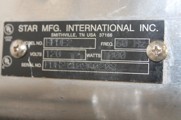 Star HPDE2 Stainless Steel Commercial Countertop Topping Warmer Dispenser. 120 Volts, 1 Phase. Tested and Working! - Image 6 of 6
