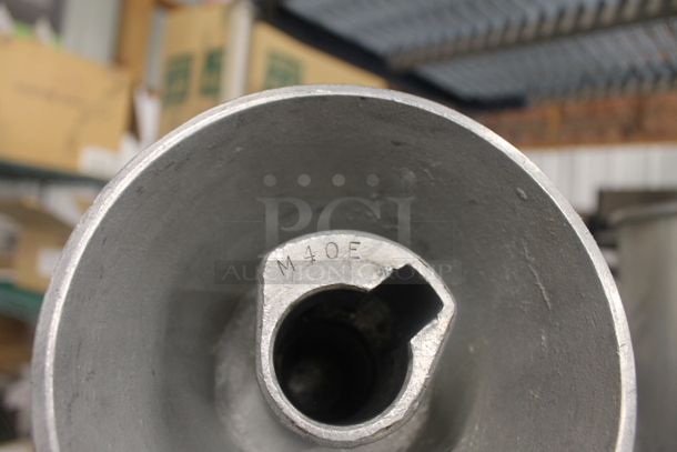 ALL ONE MONEY! Two Tier Lot of Various Metal Items Including Dough Hook Attachment for Mixer, Stock Pot and Utensils - Image 7 of 7