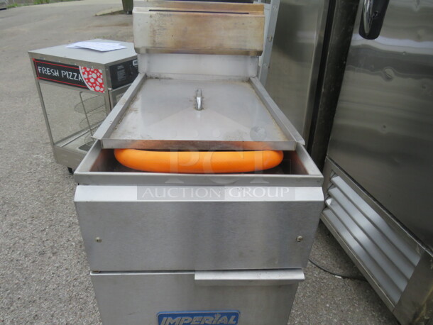 One Imperial Natural Gas Floor Fryer. Model# IFS-40. 15.5X22.5X38.5 - Image 3 of 3