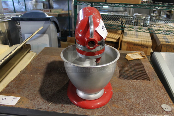 KitchenAid 4 Metal Countertop Planetary Dough Mixer w/ Metal Bowl. 115 Volts, 1 Phase. Cannot Test Due To Cut Power Cord - Image 2 of 6