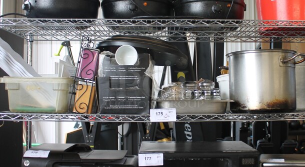 ALL ONE MONEY! Tier Lot of Various Items Including Metal Stock Pot and Salt Shakers - Image 1 of 7